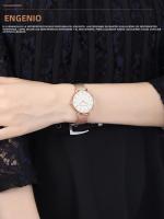 Reloj De Mujer Hannah Martin Con Movimiento Japonés Original Acero Inoxidable Malla Clásico Minimalista Rosado Oro - details 14