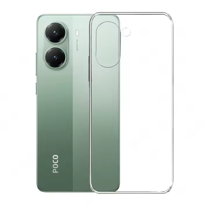 Funda Compatible Con XIAOMI POCO X7 PRO Carcasa Básica, Forro Gel TPU Silicona Líquida Mate Suave Flexible, Ligera, Color Negro Transparente, Ajuste Perfecto, Acceso Conectores, Case Meloenvias mle18 - 1