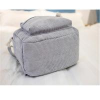 Mochila De Corduroy Para Mujer Diseño Escolar Con Rayas Bolsa De Viaje Para Adolescentes Mochila Deportiva Con Manijas Suaves Cierre De Cremallera - details 8