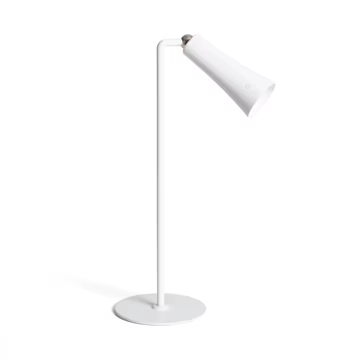 Ledkia Lámpara de Mesa LED Portátil Metal con Batería USB Recargable Bysta Blanco - 1