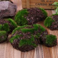6 Pcs De Piedras De Moss Artificial Grandes Bolas Verdes Falsas Para Decoración De Jardín Arreglos Florales Y Plantas En Macetas (3 Tamaños) - details 1