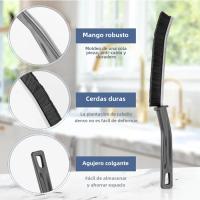 Cepillo De Limpieza Para Espacios Estrechos De La Casa Con Manija Larga Y Cerda Dura Para Juntas De Azulejos Baño Y Ángulos Mortero - details 13