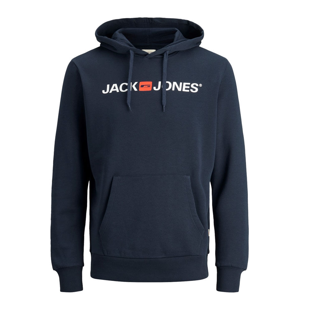 Jack & Jones Sudadera Hombre con Capucha Ajustable y bolso frontal JJECORP OLD LOGO SWEAT 12137054 Logo Classics Muy Suave y Cálida ideal Otoño Invierno