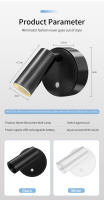 Magnetic LED Wall Lamp USB Rechargeable Touch Switch Wall Lights Spotlight Cordless Dimmable Bedroom Bedside Lamp Reading Light - details 7