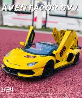 Lamborghini Aventador SVJ 63 Escala 1:24 Modelo De Metal Y Aleación Con Sonido Y Luz Vehículo De Juguete Para Niños Regalo - details 0
