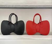 Prowalk-Bolso de mano en diseño de doble lazo en color negro ideal para fiestas y eventos sociales, diseño vintage y elegante, bolso mujer versátil para llevar cartera móvil y accesorios, bolso para boda elegante y de diseño de fiesta - details 0