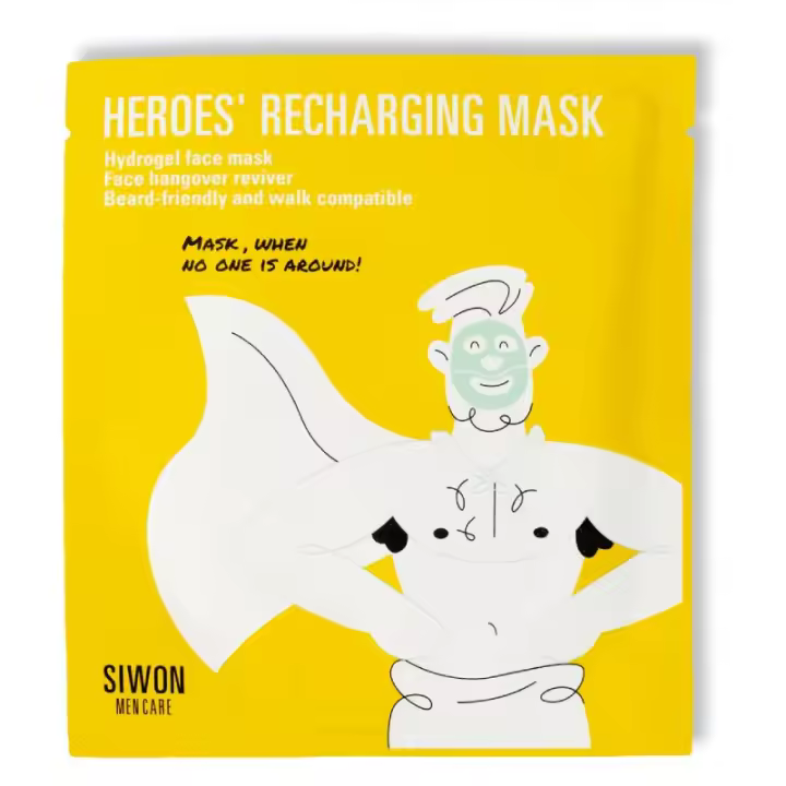 Siwon Heroes Recharging Mask hidratacion y luminosidad 4 unidades - 1