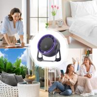 Ventilador Pequeño, refrigeración Silenciosa recargable, Pantalla LED compacta de 7,48x6,3 pulgadas, flujo de Aire ajustable de 100 velldades, ventilador de escritorio portátil para dormitorio, Cabeza, Hogar, Viajes - details 3