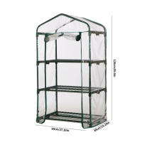 Cubierta De Invernadero Verde 100% Impermeable Para Mini Jardín Plantas Calentamiento Anti-UV Viento Sin Marco Color Verde - details 1
