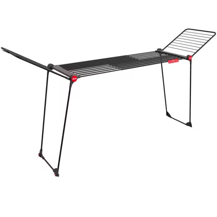 Vileda | Tendedero Extensible Infinity Flex Ultimate Negro o Blanco | Alas laterales y varillas gruesas extensibles XXL | Montaje súper fácil y rápido | Hasta 30 metros de longitud de tendido I  Menos marcas en la ropa - 1