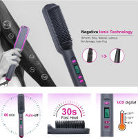 Peine Eléctrico Multifuncional Para Cabello Negativo Ion Antisalpicaduras Herramienta De Peinado Y Liso Con Cepillo Rotativo De 25W-39W Tamaño 50*10 - details 5