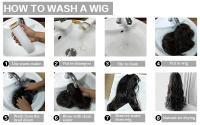 Pelucas Sintéticas NAMM Ash Ombre Bob Rubia Para Mujer Peluca Corta Recta Con Trenzas Fluffy Bangs Resistente Al Calor Uso Diario Fiesta - details 18