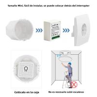 Interruptor Mini Inteligente WiFi Matter 16A Con Control Remoto Y Timer Doble Control Pasajero Desconexión Salida Compatible Con Szaoju - details 1