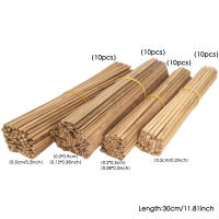 40Pc De Varillas De Bambú Para Modelos Y Manualidades No Terminadas Tamaños Variados Sticks De Madera Para Creación Artesanal - details 1