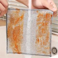 5-30pcs Paño De Limpieza Para Alambre Doble Cara Grueso Para Metal Plata Rags De Cocina Limpieza De Ollas Y Tazones Toallas Herramientas De Limpieza - details 7