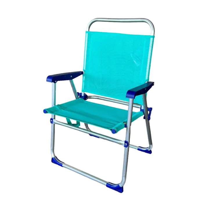 Silla plegable de Playa diferentes Colores, con Estructura de Aluminio y textil multibibra, transpirable y Fresh, 53x50x81 cm - 1
