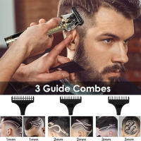 Afeitadora Y Pelacabello Recargable Vintage T9 Para Hombres Con Corte De Pelo Y Barba Máquina De Afeitar USB - details 2