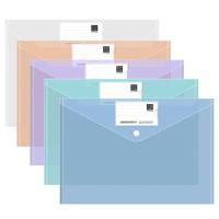 Bolsas De Archivo Transparentes A4 Con Cierre De Frenado Impermeables De Gran Capacidad Para Material De Escritorio Y Estudiantes 10 Piezas - details 2