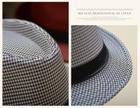 Sombrero Houndstooth Británico Para Hombres Y Mujeres Casual Estilo De Jazz Para Escenario Y Fiestas Material Poliéster - details 9