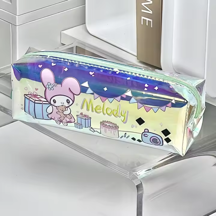 Estuche De Lápices Sanrio Black Beauty Cinnamon Melody Para Niñas Estudiante Organizador De Suministros Escolares Anime Bag - 1