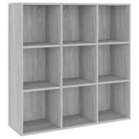 vidaXL Estantería madera de ingeniería 98x29x97,5 cm Blanco, Negro, Gris Mueble Almacenaje Estantería para Oficina, Estudio, Dormitorio Estantería/Librería/ mueble de Almacenamiento - details 3