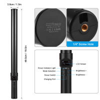 Andoer D3 Luz De Video RGB Portátil Con Batería Y Control Remoto 2500K-9900K 21 Efectos De Iluminación Para Vlog Y Streaming - details 3