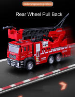 Juguete De Coche Camión De Bomberos 1/32 Con Sonido Luz Escala 1:32 Regalo Para Niños Decoración Vehículo De Rescate Con Escalera Y Bomba De Agua - details 13