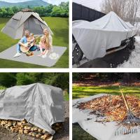 Lona impermeable: Lona de plástico Grueso con ojales, cubierta protectora plateada Gruesa para Exterior, debajo de tiendas de campaña, camping, Barcos, patios, Piscinas y autocaravanas. - details 4