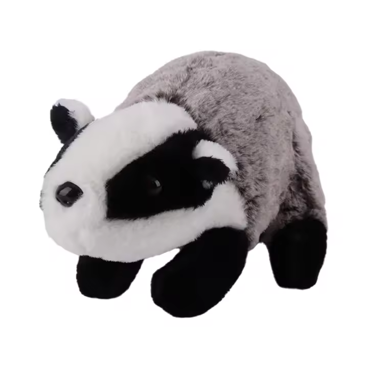 Muñeco De Peluche De Zorro Simulado En Gris Y Blanco 33cm Juguete Para Niños Regalo De Cumpleaños Relleno De Algodón PP Adecuado Para Todas Las Edades - 1