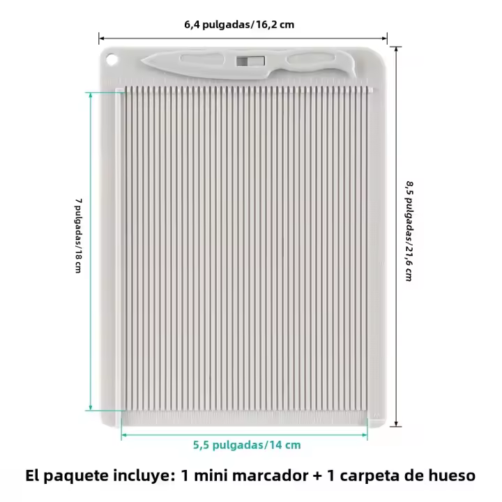 Mini Tablero De Puntuación Multifuncional 6.4''x8.5'' Hacer Sobres Origami Hojas Carpetas Herramienta De Punched Corner 3-Maneras - 1