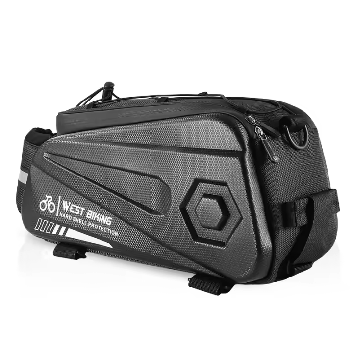 Bolsa De Bicicleta WEST BIKING De Piel Dura Multifuncional Impermeable Porta-Mochila Trasera Para Bicicleta Accesorios De Ciclismo - 1