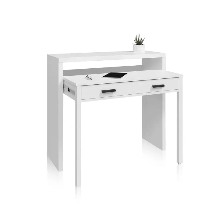 Duehome Escritorio Consola Zira Ajustable - Mesa de Escritorio con Cajones - 1
