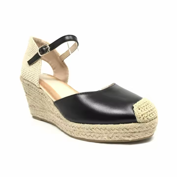 Gobbs CIEN-3P1 Alpargatas para mujer negras en sintético 000019 - 1