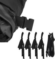 Cubierta para barco-Cubierta para barco de tamaño múltiple hecha de tela negra duradera de 420D Oxford impermeable, Rip-Stop, a prueba de UV, a prueba de nieve, adecuada para barcos de pesca trimarán en forma de V - details 1