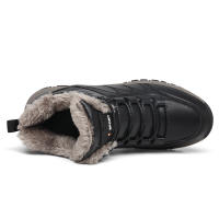 Botas De Velvet Terciopelo Impermeable Para Hombre Invierno Calor Algodón Masculino Antideslizante Senderismo Casual Zapatos Comodidad Botas De Nieve - details 6