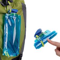 Botella De Agua Plegable Y Reutilizable Para Viajes Botella De Agua Flexible Con Clip De Carabiner Bolsa De Agua Suave Para Adultos Material Plástico - details 2