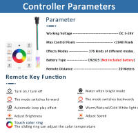 Tira De LED COB RGBIC WS2811 24V 480 Diodos 5M 10M 15M 20M Efecto De Persecución Luces De Cinta Diode Para Decoración De Habitaciones - details 8