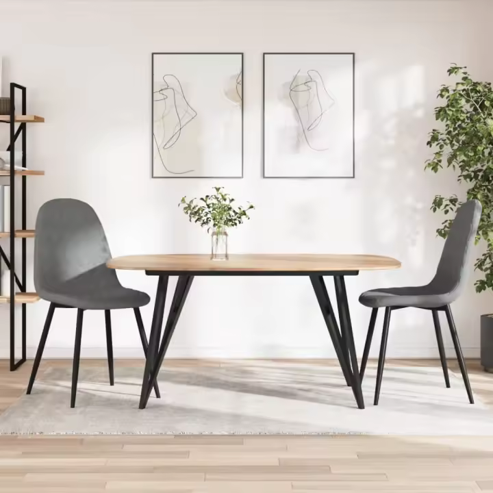 vidaXL Sillas de comedor 2 unidades terciopelo en color Rosa/Gris claro/Azul y más | cómodas modernas ergonómicas para comedor cocina salón hogar - 1