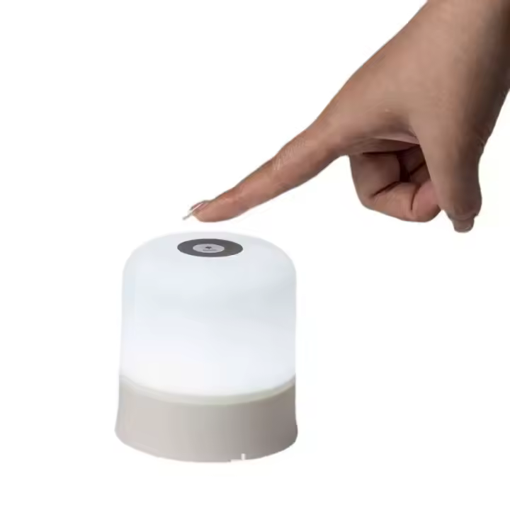 Lámpara nocturna para niños, luz táctil regulable para la habitación, con modo de luz cálida, tres niveles de brillo, recargable por USB, regalo para niños/adultos - 1