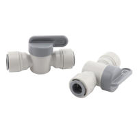 Conector Rápido De Agua RO 3/8"OD Tornillo Y Válvula De Bola Convertidor Igual Elbore Straight Push in Pipe Fitting Para Cerveza Homebrew - details 7