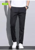 Pantalones Casuales Para Hombre Lyocell Fibra Verano Malla Suave Transpirable Elástica Slim Straight Negro Gris Talla Media - details 12