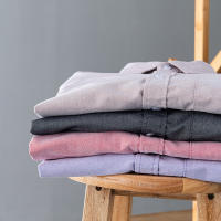 Camisa Larga De Algodón Para Hombre Estilo Nuevo Moda Confort Simplicidad Casual Ropa Masculina Camisa Oxford De Cuello Enrollado Tipo De Cierre: Doble Filo - details 7