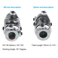 Junto De Juntas Universales U 3/4" DD X 3/4" DD Enchapado De Níquel Coupler De Eje De Dirección Individual Accesorios De Coche Longitud Total 83 Mm - details 2