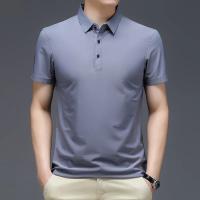 Camisa Polo De Algodón Puro Para Hombres Verano Estilo Casual Color Sólido Talla Grande Cuello En V Manga Corta Versátil - details 23