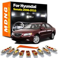 Kit De Luz LED Para Interior De Coche MDNG 14Pcs Para Hyundai Sonata 2006-2010 Luz De Mapa Maletero Lectura Blanco Azul ICE Canbus Sin Errores Luz LED De 2W Vida Útil De 50000 Horas - details 0