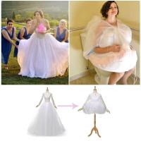 Vestido De Novia Blanco Nuevo Con Petticoat Sobejante Ahorra De Inundaciones Del Baño Slip De Falda Repleto Para Boda - details 2