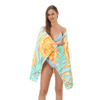 Toalla de playa de microfibra absorbente, 80 x 160, para deportes, con impresión reactiva, de secado rápido, para natación y baño. - details 3
