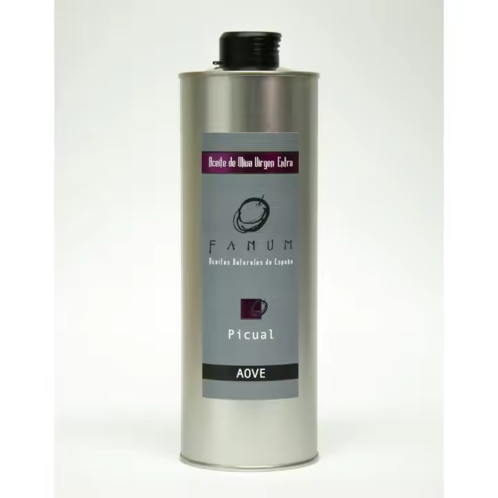 Aceite de Oliva Virgen Extra FANUM - Lata 1L - Picual - Alta Calidad - 1
