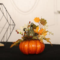 Simulación De Calabaza Para Mesa Pendulum Festival De La Renta Halloween Color De Otoño Decoración De Hogar Hoja De Maple Pomelo Proporciones De Figuras Y Miniaturas - details 1