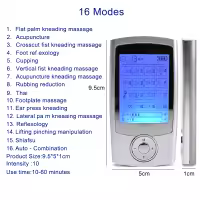 Estimulador Muscular Eléctrico Con 16 Modos Doble Canal EMS TENS Terapia Física Masajeador Corporal Electroestimulador Para Relajación - details 2